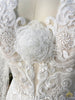 váy cưới ren đính hoa hồng nổi 3D