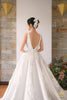 luxurious satin ball gown wedding dress