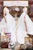 váy cưới công chúa xẻ tà đính kết ren hoa 3D