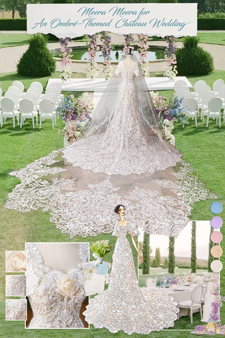 váy cưới dáng suông phối ren