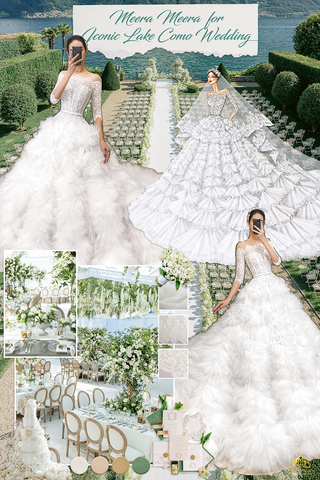 váy cưới xếp bèo tầng haute couture
