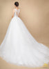 váy cưới tùng lưới lộng lẫy điểm ren bất đối xứng