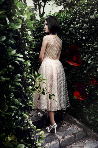 ao cuoi ngan/ short wedding dress MM4225A back
