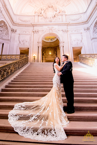 cô dâu meera meera ở san francisco city hall