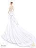 best exclusive wedding dress sketch for minimalist bride