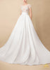 satin princess wedding dress