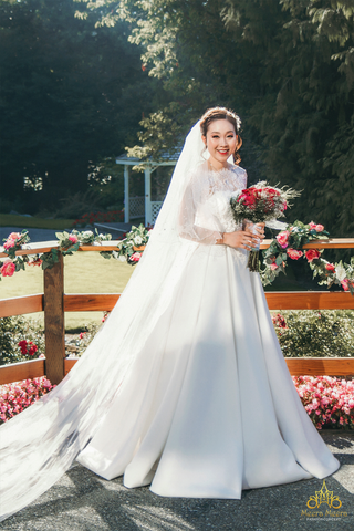 tiệc cưới sân vườn của cô dâu Việt ở Mỹ