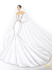 sketch of minimalist off-the-shoulder mermaid wedding dress