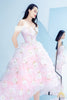 the best high low wedding dress in ice pink