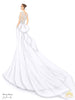 best exclusive wedding dress sketch for minimalist bride