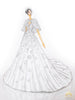 phác thảo thiết kế váy cưới capelet cánh tiên hoa 3D
