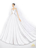 sketch thiết kế váy cưới voan trễ vai đơn giản